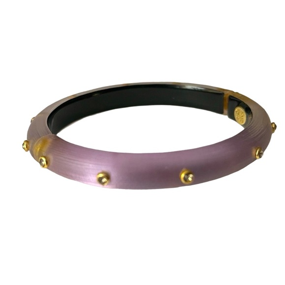 Alexis Bittar Jewelry - Alexis Bittar Lucite Crystal Hinged 
Bangle Bracelet Purple